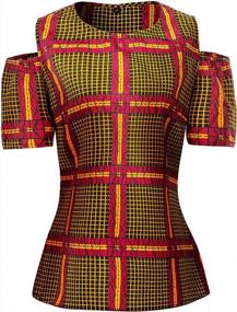 img 4 attached to Рубашка с африканским принтом для женщин: облегающая клубная одежда, идеально подходящая для вечеринок и мероприятий - блузка Shenbolen Top