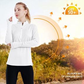 img 3 attached to ZITY Womens SPF 50+ Sun Protection Shirts Sunscreen Rash Guard T Shirt Long Sleeve Athletic Outdoor Beach Hiking