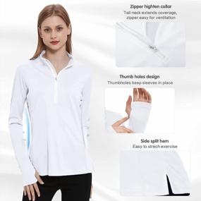 img 1 attached to ZITY Womens SPF 50+ Sun Protection Shirts Sunscreen Rash Guard T Shirt Long Sleeve Athletic Outdoor Beach Hiking