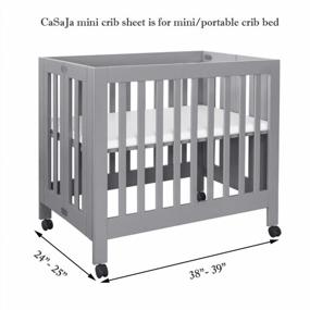 img 1 attached to 3-Pack CaSaJa Microfiber Porta Mini Crib Sheets - Silky Soft, Breathable & Safe Playard Playpen Sheet Set For Baby'S Comfy Napping Surface (24X38X5) Navy Gray And Navy
