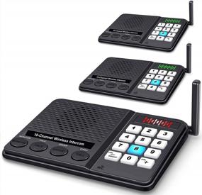 img 4 attached to Efficient Wireless Intercom System For Clear Home And Business Communication - 3 Pack With Multiple Channels And Codes For Versatile Use Up To 5300 Feet