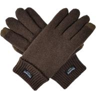 🧤 stay warm and stylish with bruceriver knitted thinsulate xl men's gloves & mittens logo