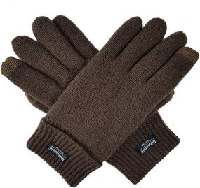 img 4 attached to 🧤 Stay Warm and Stylish with Bruceriver Knitted Thinsulate XL Men's Gloves & Mittens