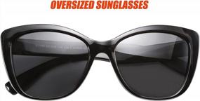 img 3 attached to FEISEDY поляризованные винтажные американские квадратные солнцезащитные очки кошачий глаз Jackie O B2451
