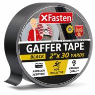 xfasten 2 inch black gaffers tape - 30 yards non-reflective, no residue tape with matte finish for photography and floor use, ideal for securing electrical cords and wiring logo