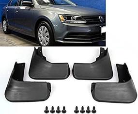 img 1 attached to 🚘 Чёрные крылья-брызговики из ABS для VW Volkswagen Jetta MK6 2015-2017