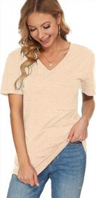 img 1 attached to Women'S T-Shirts: TODOLOR Short Sleeve V Neck Loose Summer Tees With Pocket