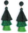 boho chic colorful tassel earrings with druzy studs - perfect for women and teens on christmas and valentine's day logo