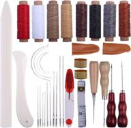 get crafty: complete book binding kit for beginners with 34 pieces of supplies, hand tools for perfect leather making and book making logo