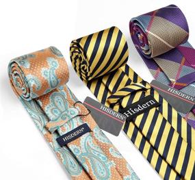 img 1 attached to HISDERN Classic Necktie Elegant Collection Men's Accessories ... Ties, Cummerbunds & Pocket Squares