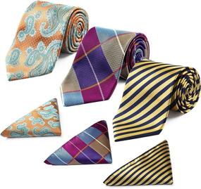 img 4 attached to HISDERN Classic Necktie Elegant Collection Men's Accessories ... Ties, Cummerbunds & Pocket Squares