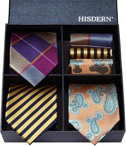 img 3 attached to HISDERN Classic Necktie Elegant Collection Men's Accessories ... Ties, Cummerbunds & Pocket Squares