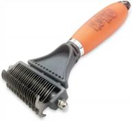 2-in-1 professional dematting comb and grooming rake for cats and dogs by gopets logo