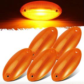 img 4 attached to Partsam 5Pcs Cab Marker Roof Light 888-5125 Amber Lens - Top Lights Assembly for International ProStar/Lonestar 5900 7300-7600/8600/9200/9400/9800 Truck Series