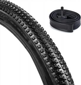 img 4 attached to Mountain Bike Tire And Tube Combo - 29X2.10 MTB Bicycle Tire And 29X1.75/2.125 AV32Mm Bike Tube Set For Optimal Performance (Black)