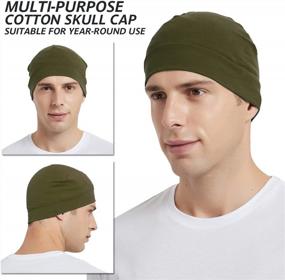 img 3 attached to Headshion Multifunctional Skull Caps For Men And Women - Pack Of Multiple Bike, Hard Hat, And Sleep Caps, Ideal As Helmet Liners And Beanies