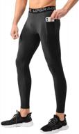men's compression pants with pocket for running, yoga, gym - 1 or 3 pack, cool dry workout leggings by yuerlian logo
