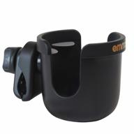 universal stroller cup holder by emmzoe - stabilizes drinks, anti-slip clamp, and 360 degree rotation for all stroller sizes logo