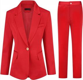 img 4 attached to YYNUDA Striped Women'S Office Work Business Suit Set With Blazer And Pants For Casual Chic Style