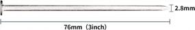 img 2 attached to 3-дюймовые никелированные подвесные гвозди (60 шт.) - настенные гвозди для дерева, набор длинных аппаратных гвоздей