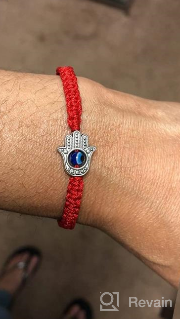 img 1 attached to 🔮 Kelistom 6-Piece Evil Eye/Hamsa Hand Kabbalah String Bracelets Set - Handcrafted Red, Black, Blue Braided String Bracelets for Women, Men, Boys, and Girls - Amulet Bracelets for Protection and Good Luck review by Ghostnote Hankins