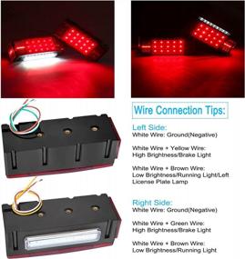 img 1 attached to Upgrade Your Trailer Lighting With LIMICAR Rectangle Kit: Waterproof, LED Lights & 25Ft Wiring Harness For Over 80" Vehicles