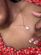 img 1 attached to 📿 Gold Plated VIENNOIS Baroque Pearl Necklace with Single Pearl Bead Pendant - Dainty Tiny Chain Jewelry Gifts review by Jose Hughes