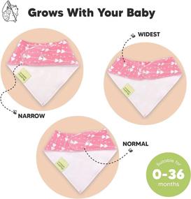 img 2 attached to Organic Baby Bandana Bibs 8-Pack - Drool Bibs For Girls & Boys, Unisex Baby Shower Gift