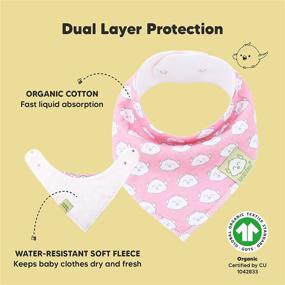 img 3 attached to Organic Baby Bandana Bibs 8-Pack - Drool Bibs For Girls & Boys, Unisex Baby Shower Gift
