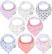 organic baby bandana bibs 8-pack - drool bibs for girls & boys, unisex baby shower gift logo