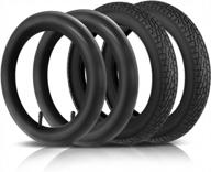12.5" kid bike tire and tube set (57-203) - 2 tires 12 ½ x 2 ¼ & 2 tubes 12 ½x1.75 x 2 ¼ av33mm valve compatible with 12"/12.5" bikes - black logo