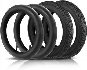 img 4 attached to 12.5" Kid Bike Tire And Tube Set (57-203) - 2 Tires 12 ½ X 2 ¼ & 2 Tubes 12 ½X1.75 X 2 ¼ AV33Mm Valve Compatible With 12"/12.5" Bikes - Black