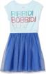 disney, marvel, star wars, frozen, and princess girls' knit tutu dresses - short-sleeved and perfect for toddlers' fashion logo