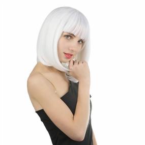 img 1 attached to Get A Vibrant Look With ENilecor Short Bob Hair Wigs - Perfect For Cosplay And Parties!