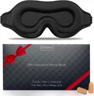 adjustable sleep mask for women and men - 3d contoured eye mask for sleeping, breathable blackout blindfold for false eyelash extensions, yoga - beevines nighttime eye cover logo