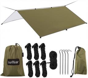 img 4 attached to Hammock Rain Tarp With 32Ft Long Ridgeline For Ultimate Protection Against Rain And Snow