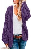 chunky cable knit women's cardigan sweaters - oversized open front long sleeve outwear coat by ferrtye logo