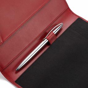 img 1 attached to Professional Leather Padfolio In Bordeaux – Perfect Accessory For Men And Women With Pen Loop And Notebook Folder, Made From Italian Calfskin