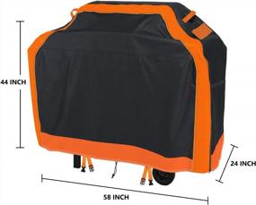 img 3 attached to Protect Your Grill From The Elements With Gulrear Waterproof BBQ Cover - 58 Inch With Adjustable Straps And Waterproof Zipper