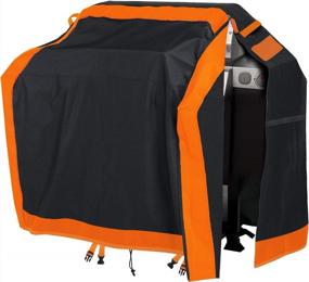 img 4 attached to Protect Your Grill From The Elements With Gulrear Waterproof BBQ Cover - 58 Inch With Adjustable Straps And Waterproof Zipper