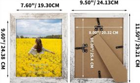img 2 attached to PETAFLOP 8X10 Picture Frame Set Of 7, Distressd Rustic Frames Display 8 By 10 Inch Photo For Wall Or Tabletop