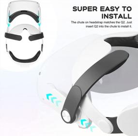 img 1 attached to MASiKEN Upgraded Head Strap For VR Meta/Oculus Quest Headset, Headband Shift Weight On Forehead Reduce Face Pressure,Enhance Comfort In VR Games With Soft PU Foam Pad (M5, White)