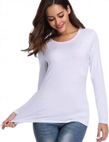 img 3 attached to Comfortable And Stylish: Fuinloth Women'S Long Sleeve T-Shirts For Everyday Wear