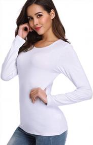 img 2 attached to Comfortable And Stylish: Fuinloth Women'S Long Sleeve T-Shirts For Everyday Wear