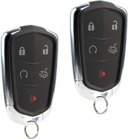 img 3 attached to 🔑 Car Key Fob Keyless Entry Remote for Cadillac ATS CTS Escalade SRX XTS 2014-2017: Set of 2 (HYQ2AB)