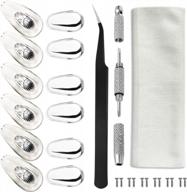 ptslkhn eyeglass nose pads replacement kit: 6 pairs + screwdriver, tweezers, cleaning cloth & screws logo