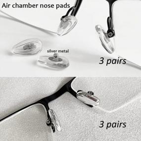 img 3 attached to PTSLKHN Eyeglass Nose Pads Replacement Kit: 6 Pairs + Screwdriver, Tweezers, Cleaning Cloth & Screws