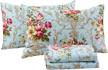 fadfay shabby chic peony bedding set - 800 thread count egyptian cotton, luxury queen size sheets with deep pockets - complete floral collection for elegant bedroom decor logo