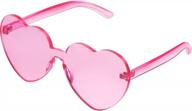 heart-shaped rimless sunglasses - colorful party favors by maxdot logo