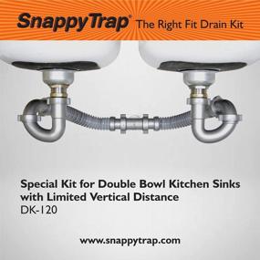 img 3 attached to Snappy Trap Special Kit For Double Kitchen Sinks With Limited Vertical Distance Between Sink Strainers And Wall Drainpipe